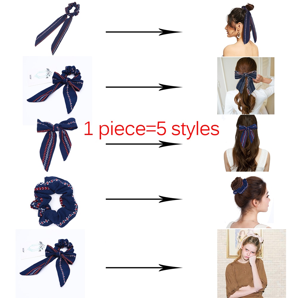 Hair Scrunchies Ribbon Hair Streamer Hair Scrunchies Ribbon Hair Streamer