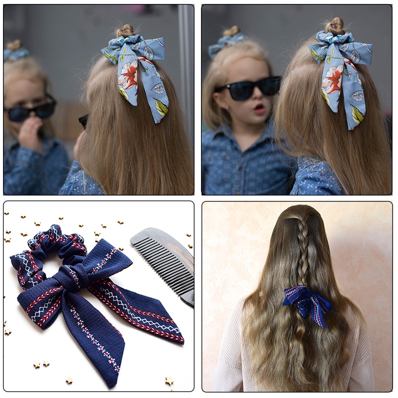 Hair Scrunchies Ribbon Hair Streamer Hair Scrunchies Ribbon Hair Streamer