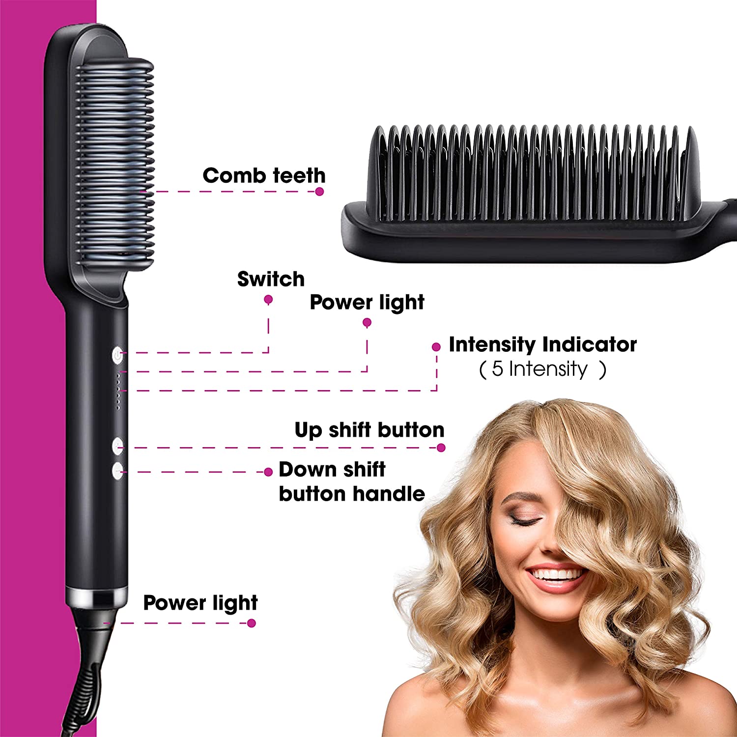 Hair Straightener Professional Quick Heated Electric Hot Comb Hair Straightener Personal Care Multifunctional Hairstyle Hair Straightener Professional Quick Heated Electric Hot Comb Hair Straightener Personal Care Multifunctional Hairstyle