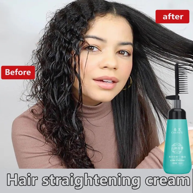 Hair Straightening Cream And Comb Set Nourishing No Hurting Repair Damaged Hair Keratin Smooth Care Improving Hair Straightening Cream And Comb Set Nourishing No Hurting Repair Damaged Hair Keratin Smooth Care Improving