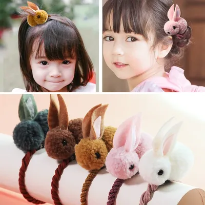 Hair Ties Felt Bunny Design Hair Ties Felt Bunny Design