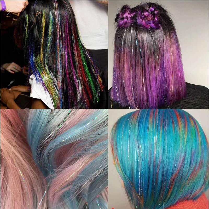 Hair Tinsels Glitter Extensions Hair Tinsels Glitter Extensions