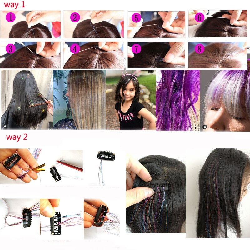 Hair Tinsels Glitter Extensions Hair Tinsels Glitter Extensions