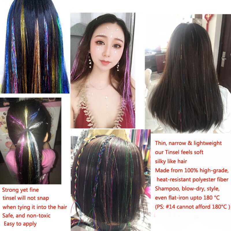 Hair Tinsels Glitter Extensions Hair Tinsels Glitter Extensions