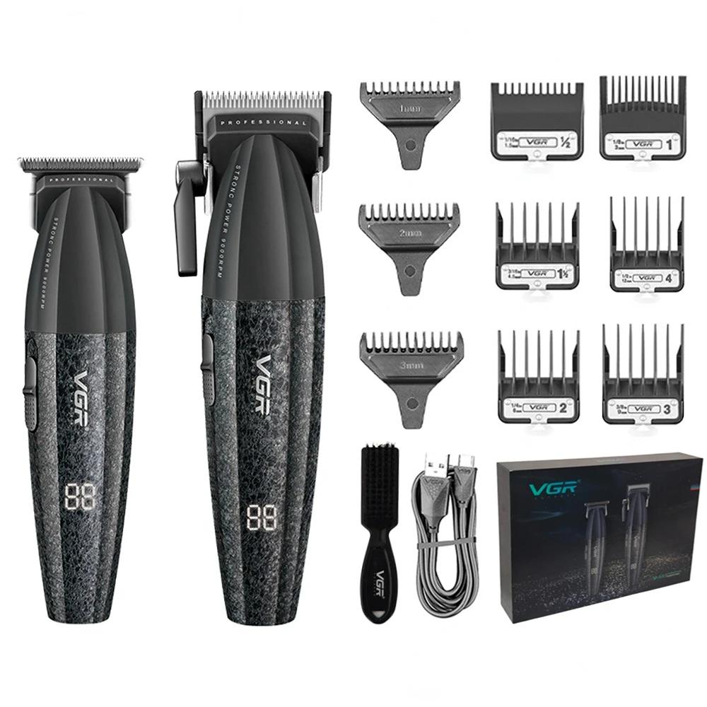 Hair Trimmer Professional Electric Hair Clipper Barber Hair Cutting Machine 9000 RPM Haircut Metal Trimmer for Men V-640