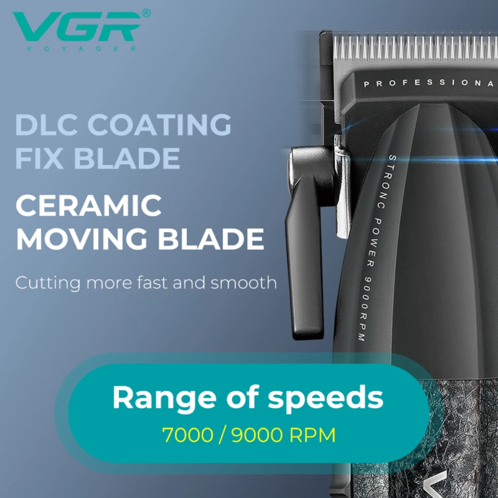 Hair Trimmer Professional Electric Hair Clipper Barber Hair Cutting Machine 9000 RPM Haircut Metal Trimmer for Men V-640 Hair Trimmer Professional Electric Hair Clipper Barber Hair Cutting Machine 9000 RPM Haircut Metal Trimmer for Men V-640