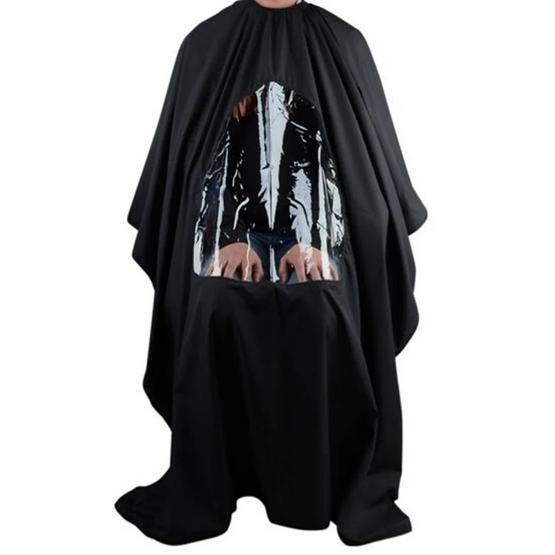 Haircut Apron with Transparent Window for Using Phone During The Haircut Haircut Apron with Transparent Window for Using Phone During The Haircut