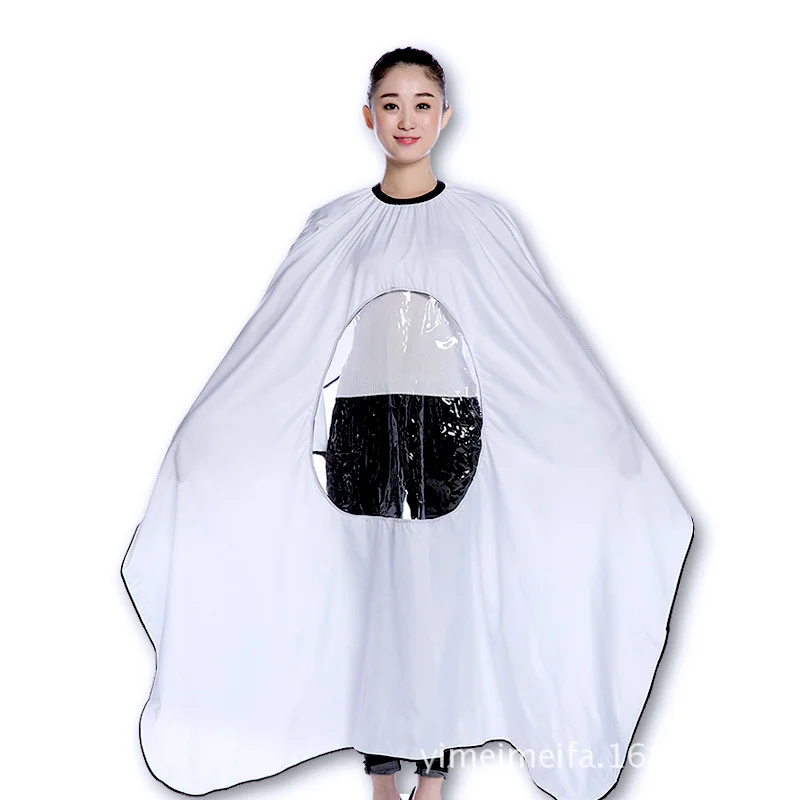 Haircut Apron with Transparent Window for Using Phone During The Haircut Haircut Apron with Transparent Window for Using Phone During The Haircut