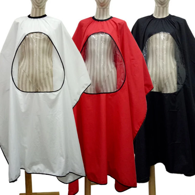 Haircut Apron with Transparent Window for Using Phone During The Haircut Haircut Apron with Transparent Window for Using Phone During The Haircut