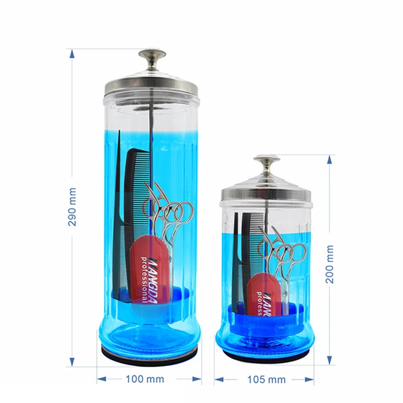 Hairdressing Sterilization Bottle Glass Scissors Comb Stainless Steel Cover Haircut Disinfecting Jar Salon Sterilizing Hairdressing Sterilization Bottle Glass Scissors Comb Stainless Steel Cover Haircut Disinfecting Jar Salon Sterilizing