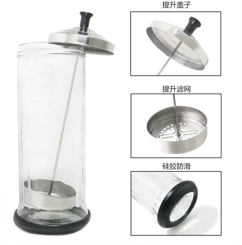 Hairdressing Sterilization Bottle Glass Scissors Comb Stainless Steel Cover Haircut Disinfecting Jar Salon Sterilizing Hairdressing Sterilization Bottle Glass Scissors Comb Stainless Steel Cover Haircut Disinfecting Jar Salon Sterilizing