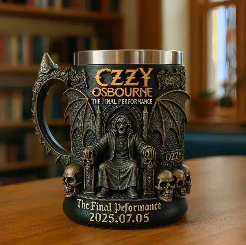 Halloween 3D Resin Ozzy Mug Osbourne Commemorative Mug Stainless Steel Skull Water Cup Beer Mug Coffee Cup Drinking Halloween 3D Resin Ozzy Mug Osbourne Commemorative Mug Stainless Steel Skull Water Cup Beer Mug Coffee Cup Drinking