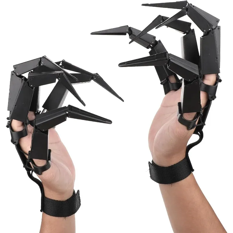 Halloween Articulated Fingers Scary Fake Fingers Skeleton Hand Cosplay Finger Glove Realistic Horror Ghost Claw Prop