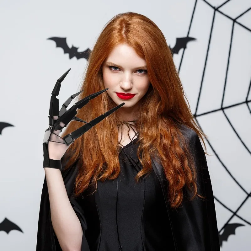 Halloween Articulated Fingers Scary Fake Fingers Skeleton Hand Cosplay Finger Glove Realistic Horror Ghost Claw Prop Halloween Articulated Fingers Scary Fake Fingers Skeleton Hand Cosplay Finger Glove Realistic Horror Ghost Claw Prop
