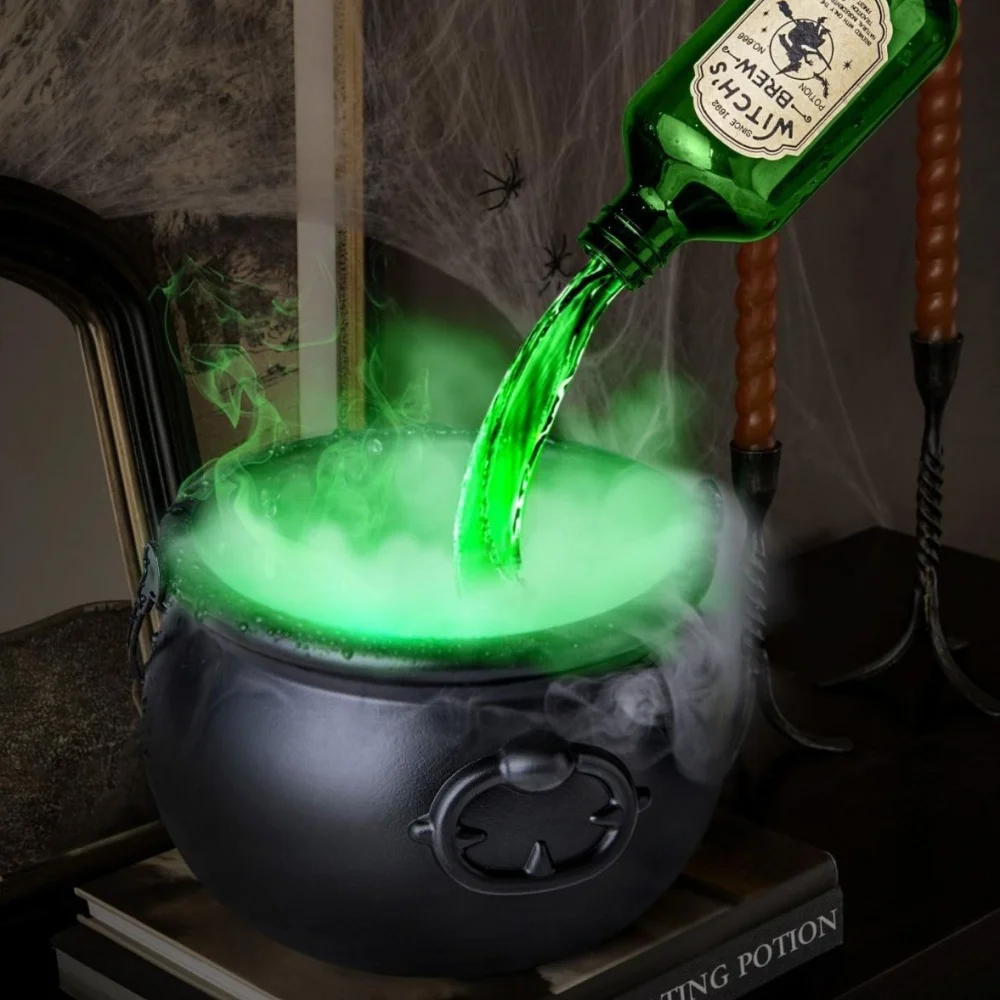 Halloween Black Witch Bowl Magic Float Bottle and Diffuser Horror House Decoration Hocus Pocus Party Scary Props Halloween Black Witch Bowl Magic Float Bottle and Diffuser Horror House Decoration Hocus Pocus Party Scary Props
