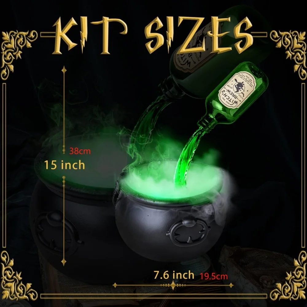 Halloween Black Witch Bowl Magic Float Bottle and Diffuser Horror House Decoration Hocus Pocus Party Scary Props Halloween Black Witch Bowl Magic Float Bottle and Diffuser Horror House Decoration Hocus Pocus Party Scary Props
