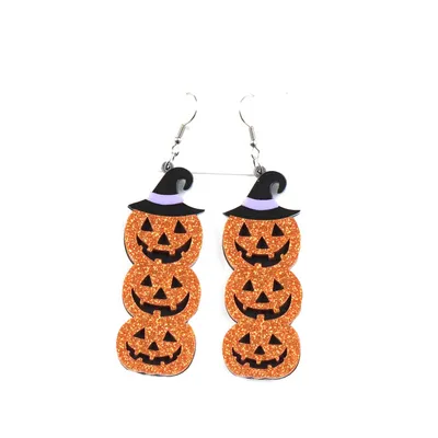 Halloween Dangle Pumpkin Earrings