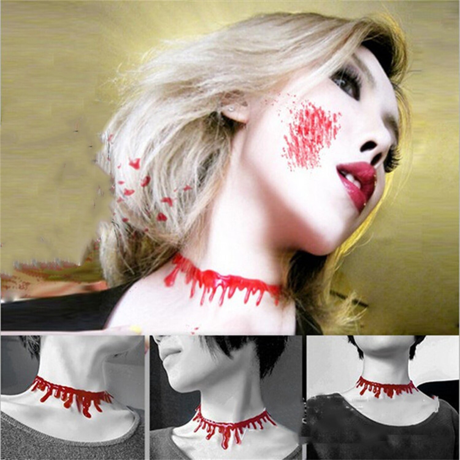 Halloween Gothic Blood Choker Accessory Halloween Gothic Blood Choker Accessory
