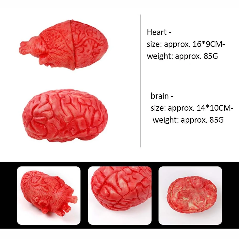 Halloween Horror Props Bloody Hand Haunted House Party Decoration Scary Fake Hand Finger Leg Foot Brain Heart Halloween