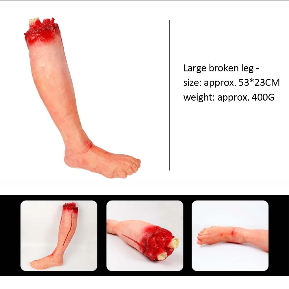 Halloween Horror Props Bloody Hand Haunted House Party Decoration Scary Fake Hand Finger Leg Foot Brain Heart Halloween