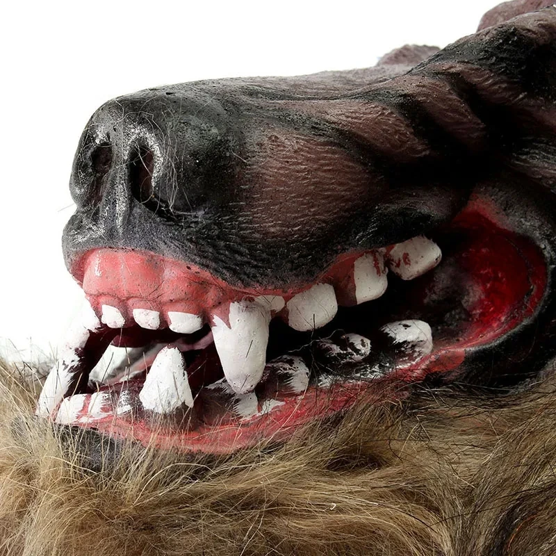 Halloween Latex Rubber Wolf Head Hair Mask Werewolf Gloves Costume Party Scary Decor Halloween Latex Rubber Wolf Head Hair Mask Werewolf Gloves Costume Party Scary Decor