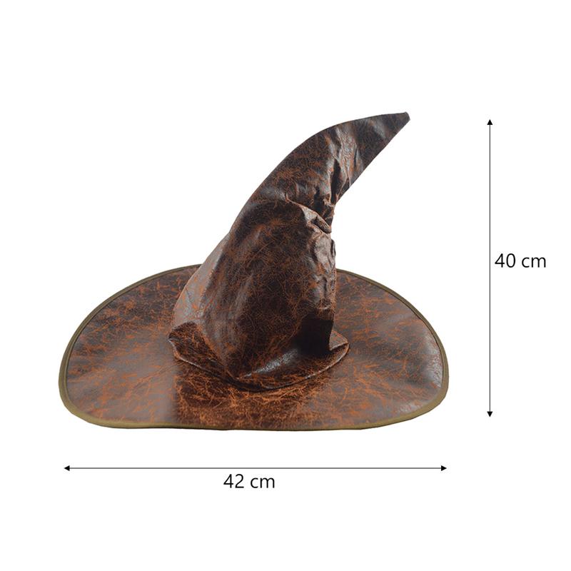 Halloween Leather Witch Hat Prop