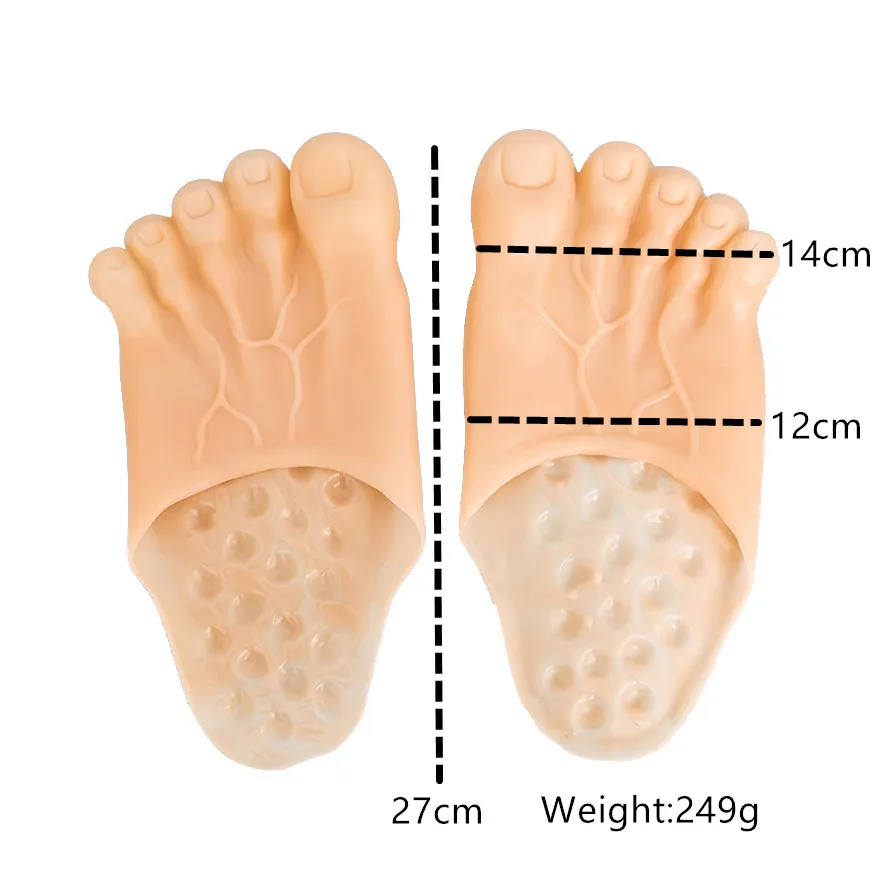 Halloween Monsters Slippers Shoe Cover Bigfoot Tweezers April Fools Day Tricks Creativity Slippers Funny Big Foots