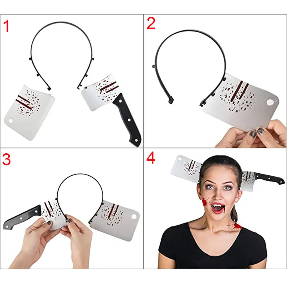 Halloween Party Decoration,Halloween Headband for Kids,Horror Blood Fake Ax Knife Gothic Headband,Masquerade Cosplay Halloween Party Decoration,Halloween Headband for Kids,Horror Blood Fake Ax Knife Gothic Headband,Masquerade Cosplay