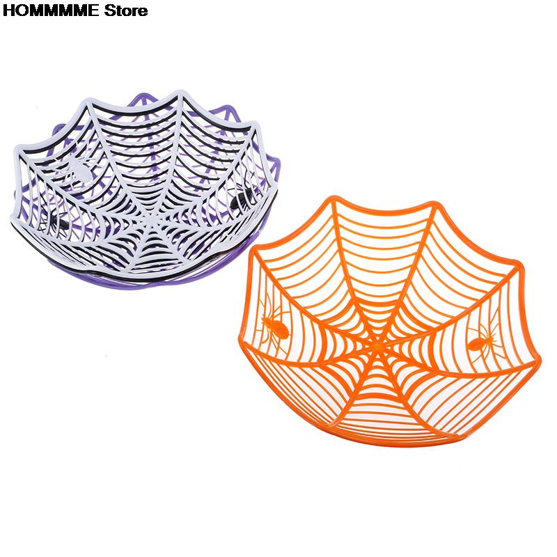 Halloween Plastic Spider Web Bowl