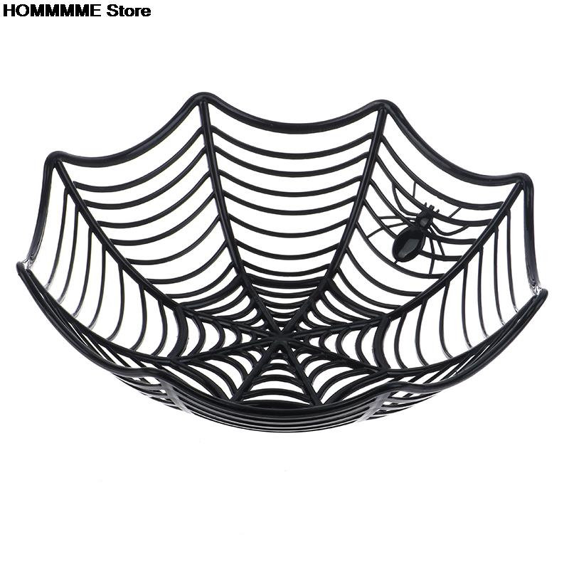 Halloween Plastic Spider Web Bowl