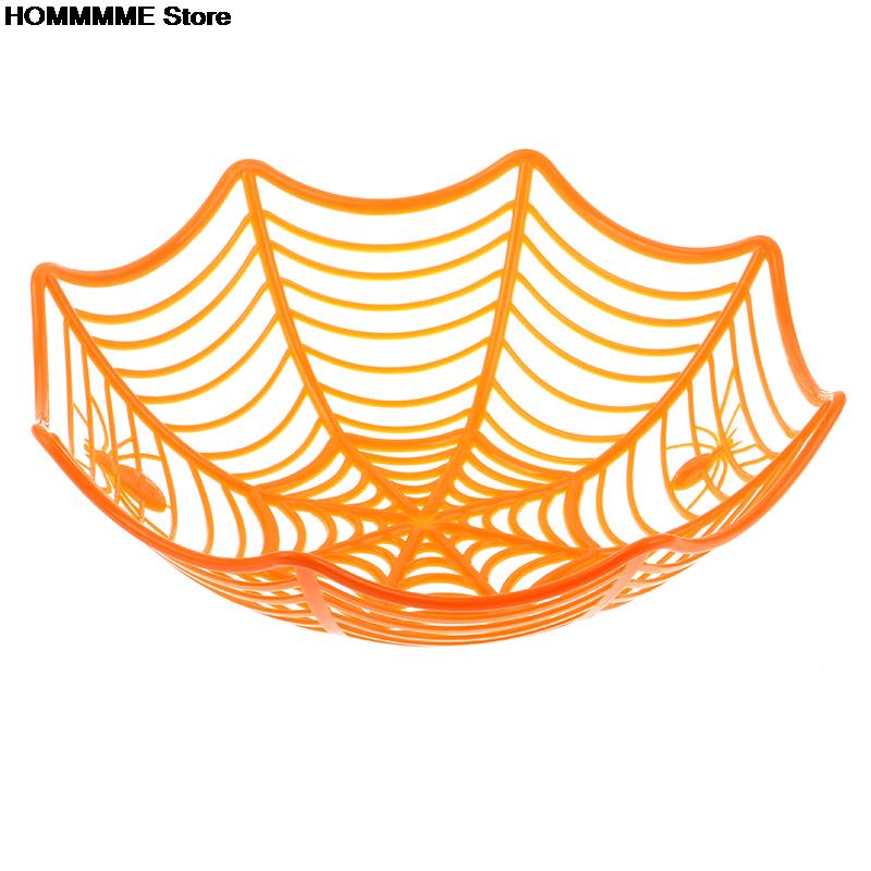 Halloween Plastic Spider Web Bowl
