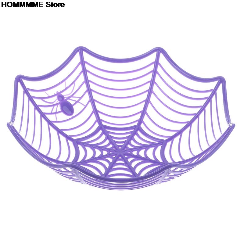 Halloween Plastic Spider Web Bowl