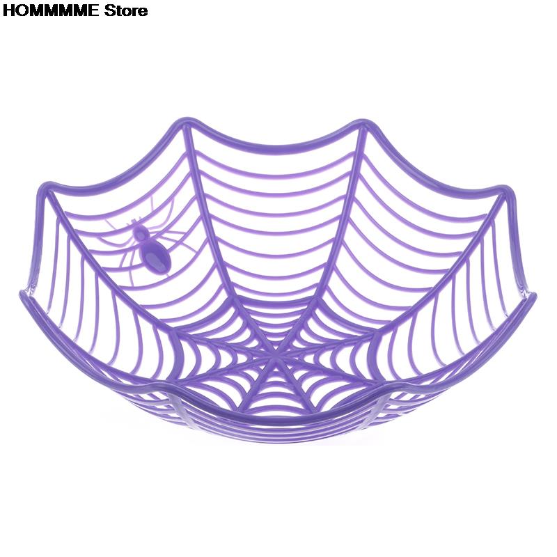 Halloween Plastic Spider Web Bowl