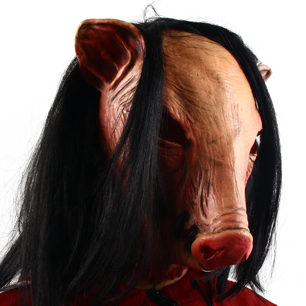 Halloween Scary Saw Pig Head Mask Cosplay Party Horrible Animal Masks Horror Adult Costume Halloween Scary Saw Pig Head Mask Cosplay Party Horrible Animal Masks Horror Adult Costume
