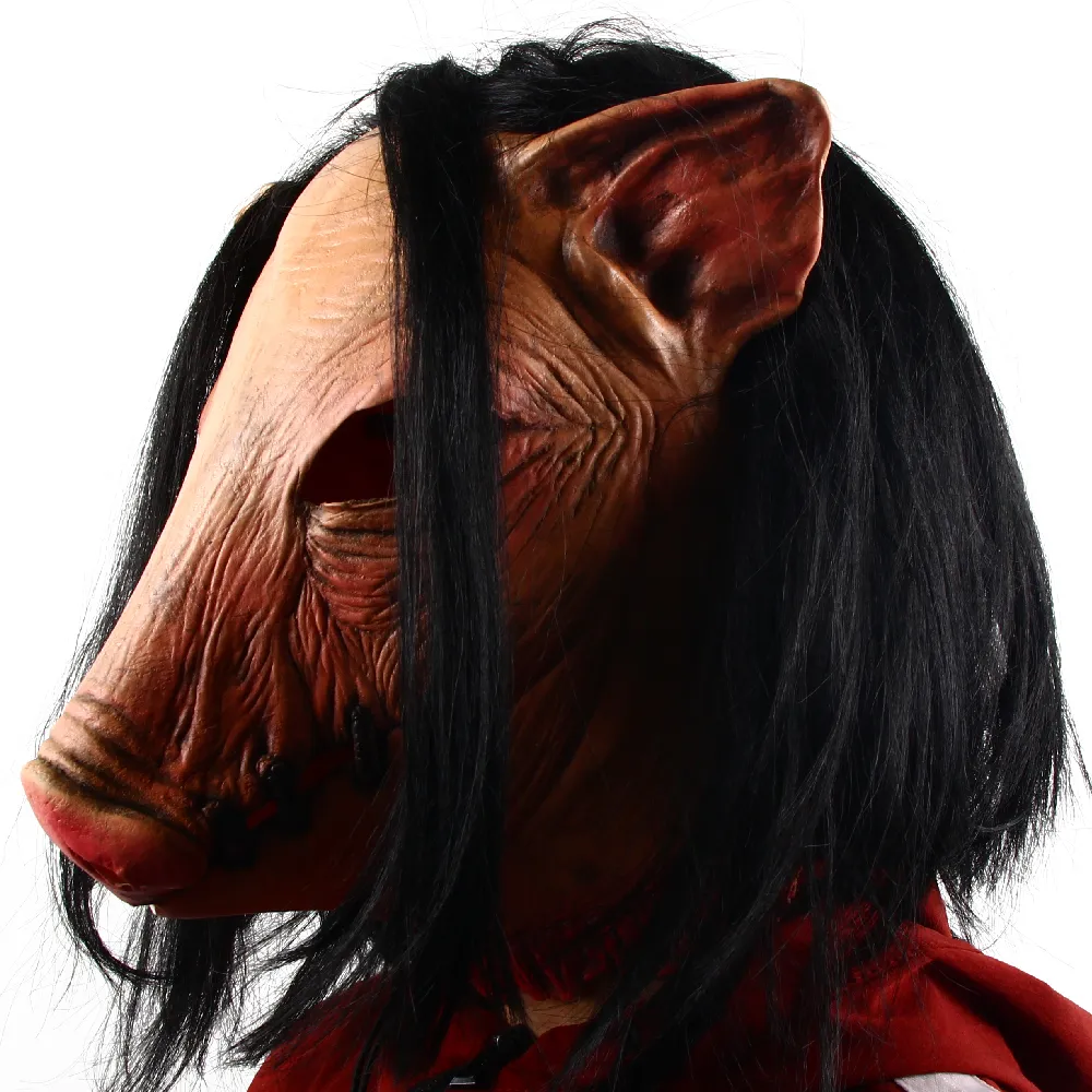 Halloween Scary Saw Pig Head Mask Cosplay Party Horrible Animal Masks Horror Adult Costume Halloween Scary Saw Pig Head Mask Cosplay Party Horrible Animal Masks Horror Adult Costume
