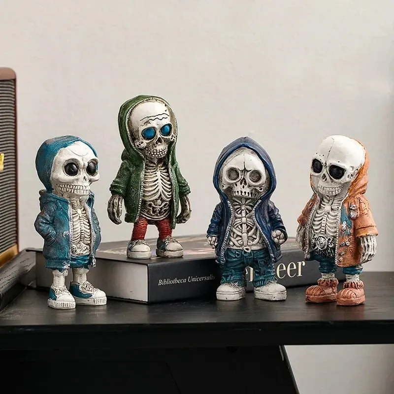 Halloween Theme Skull Dolls Resin Ornaments Characters Statues Home Creative Cool Horror Cool Room Decoration Panels