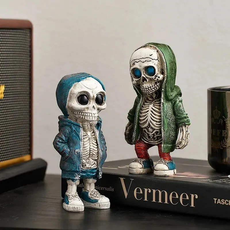 Halloween Theme Skull Dolls Resin Ornaments Characters Statues Home Creative Cool Horror Cool Room Decoration Panels