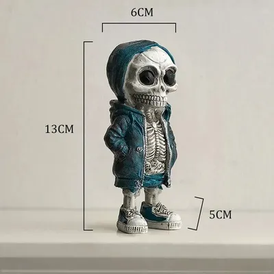 Halloween Theme Skull Dolls Resin Ornaments Characters Statues Home Creative Cool Horror Cool Room Decoration Panels