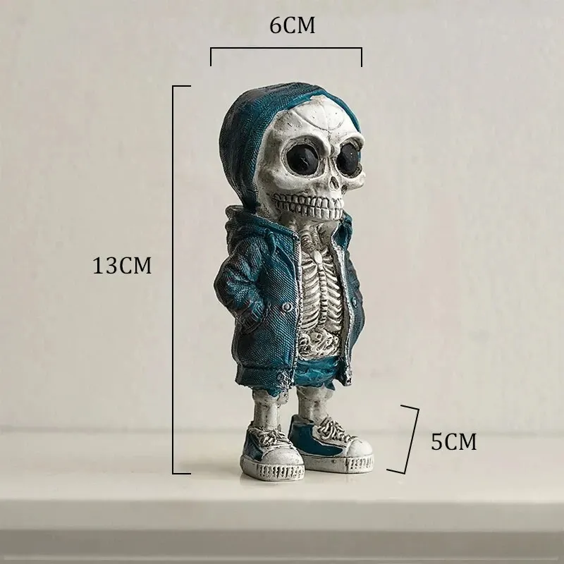 Halloween Theme Skull Dolls Resin Ornaments Characters Statues Home Creative Cool Horror Cool Room Decoration Panels