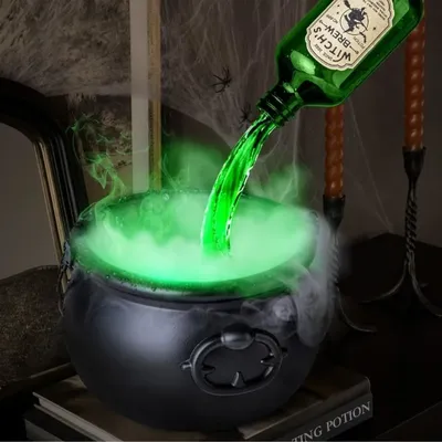 Halloween Witch Cauldron Magic Fog Mist Maker Skeleton Decor for Spooky Hocus Pocus Party, Home, Halloween Party Halloween Witch Cauldron Magic Fog Mist Maker Skeleton Decor for Spooky Hocus Pocus Party, Home, Halloween Party