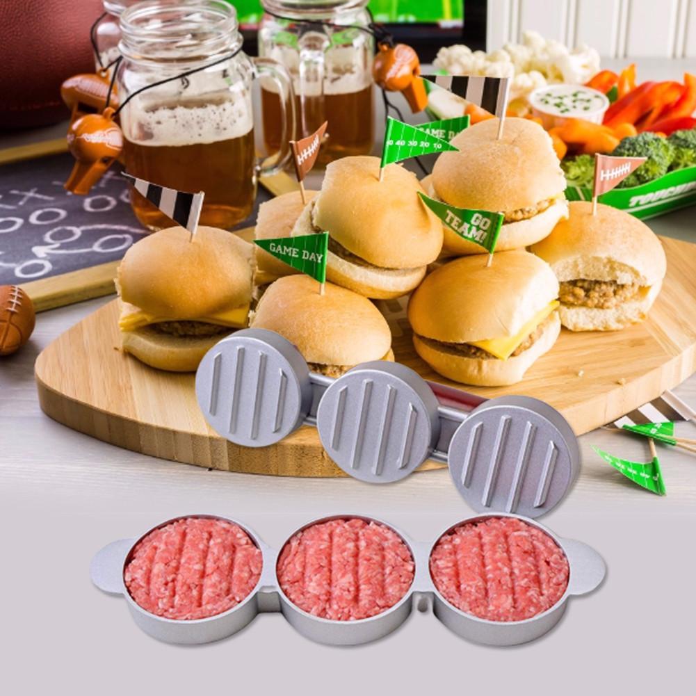 Hamburger Patty Press 3-Slot Tool