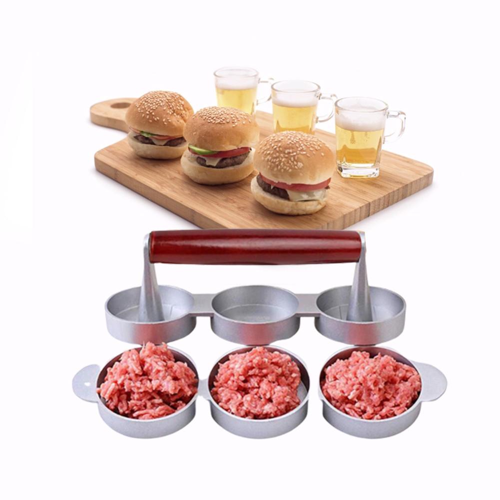 Hamburger Patty Press 3-Slot Tool