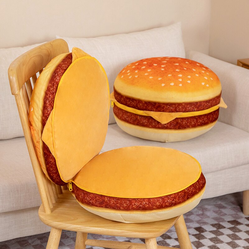Hamburger Plush Cushion and Seat