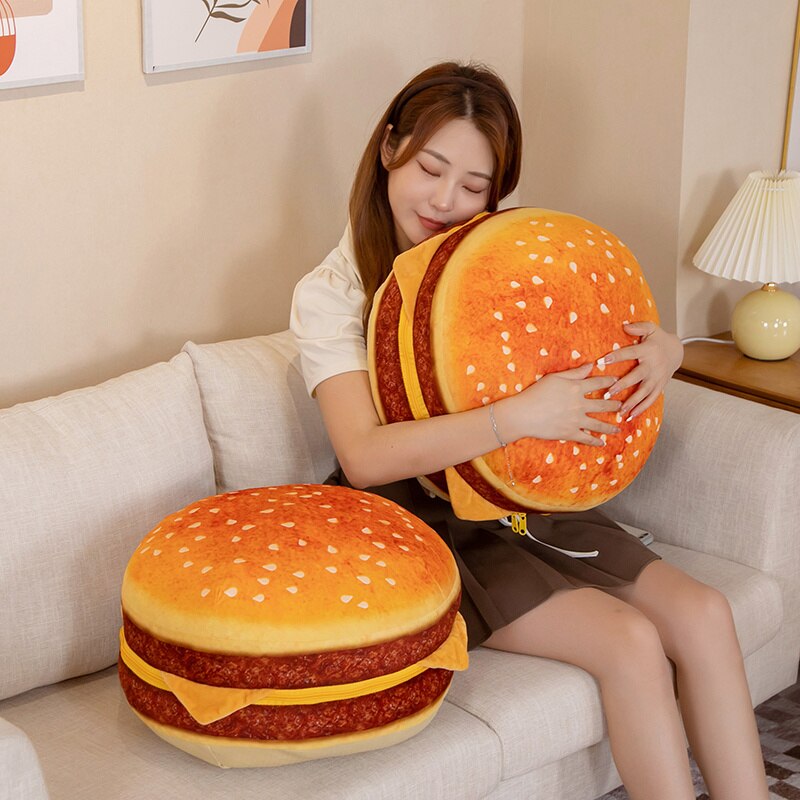 Hamburger Plush Cushion and Seat