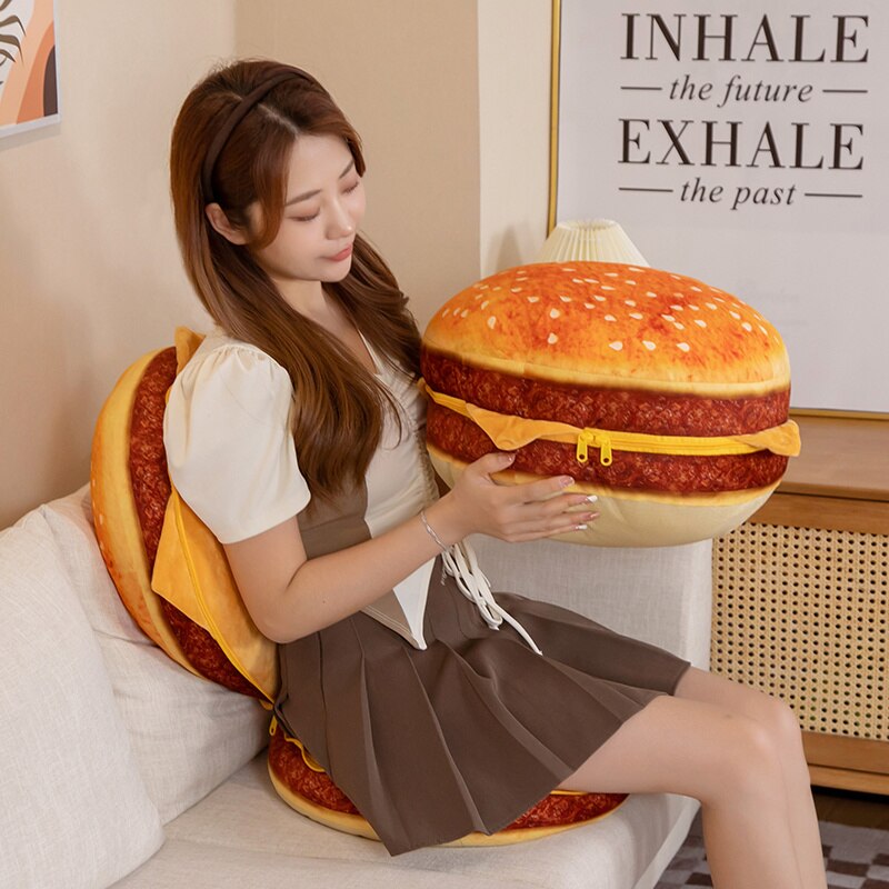 Hamburger Plush Cushion and Seat