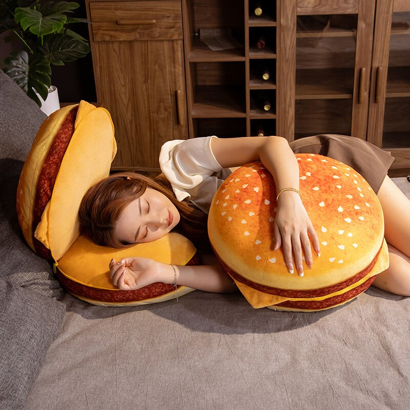Hamburger Plush Cushion and Seat