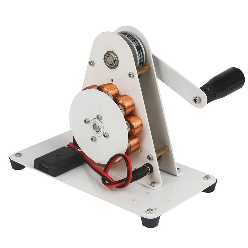 Hand Crank Generator 220v Mobile Phone Charging Treasure Manual Generator ermanent Magnet USB Mobile Phone Charging 12V