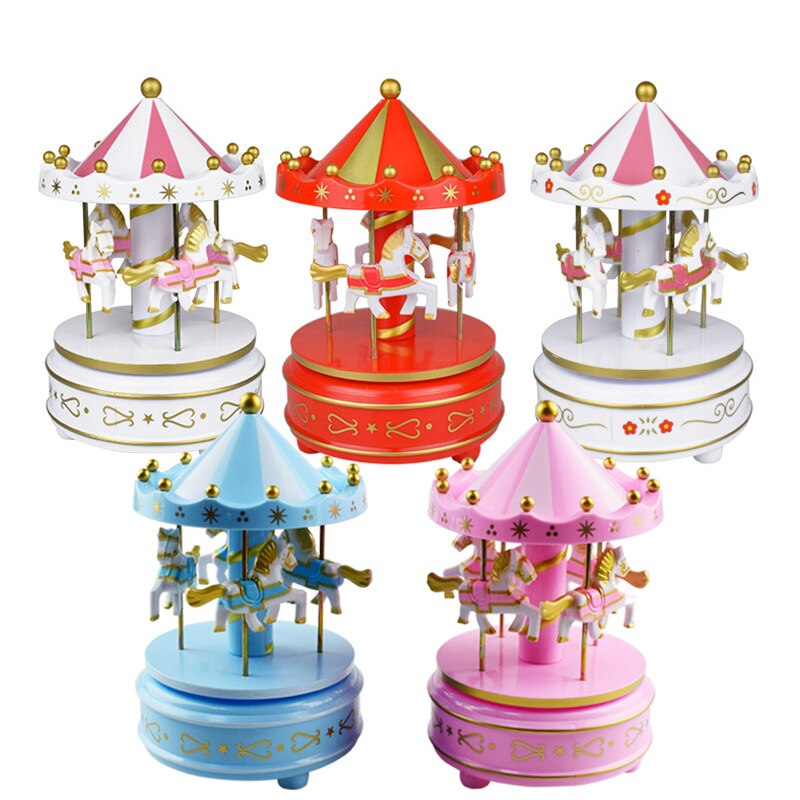 Hand Crank Merry Go Round Music Box
