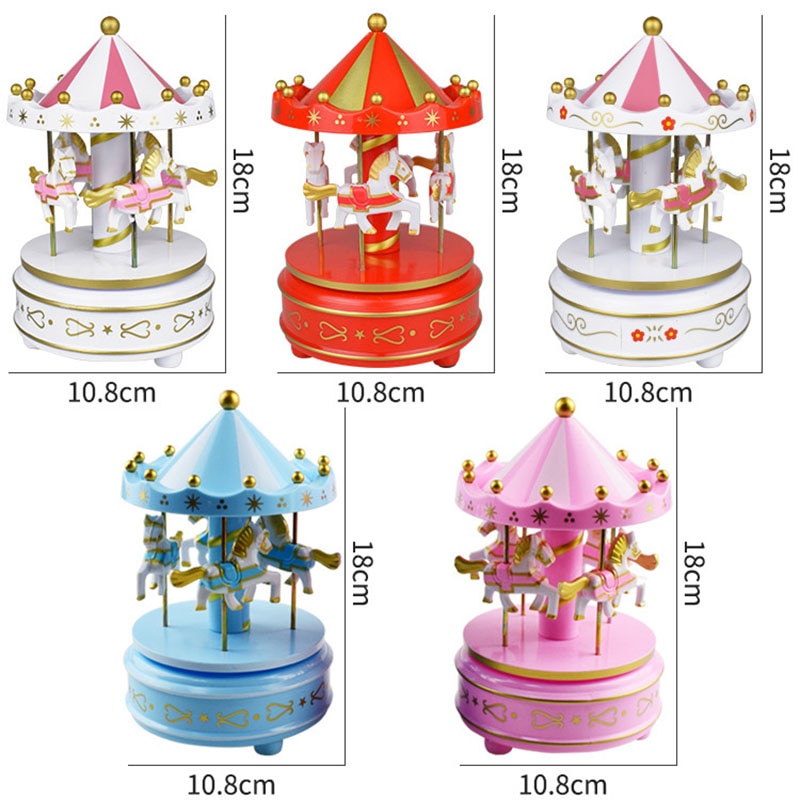 Hand Crank Merry Go Round Music Box