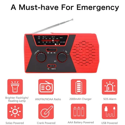 Hand Crank Radio with Solar Panel Hand Crank Radio with Solar Panel